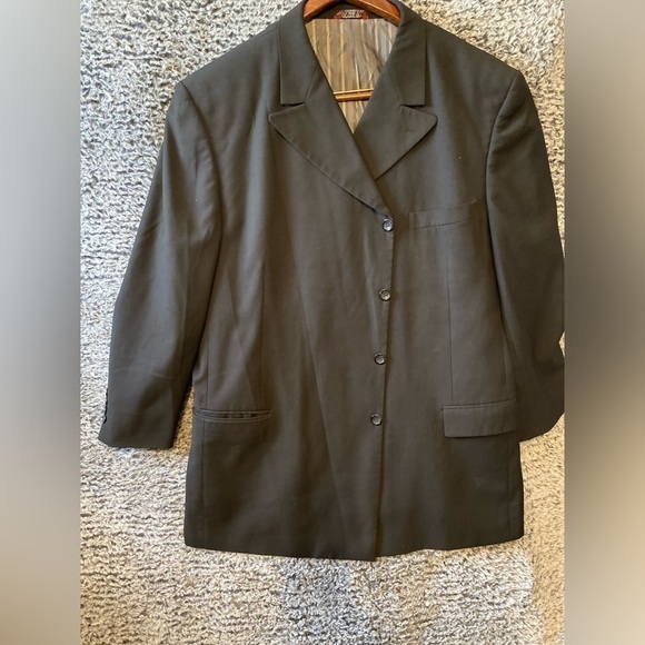 Caravelli Blazer Men Hand Tailored Pre-owned Black Please See Pics